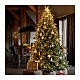 Cascata luminosa 408 micro LED branco quente fio prateado para árvore de Natal de 180 cm int/ext s4