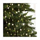 Cascata luminosa 408 micro LED branco quente fio prateado para árvore de Natal de 180 cm int/ext s5