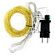 Waterfall string fairy lights for a 180 cm Christmas tree, 408 warm white microLED, golden wire, IN/OUTDOOR s6