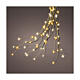 Cascata luminosa 408 micro LED branco quente fio dourado para árvore de Natal de 180 cm int/ext s1