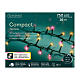 Luzes de Natal compact twinkle 16 m 750 luzes LED branco quente e cor-de-rosa 8 jogos para árvore de 180-210 cm int/ext s7