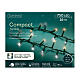 Luzes de Natal compact twinkle 16 m 750 luzes LED branco frio e quente 8 jogos para árvore de 180-210 cm int/ext s6