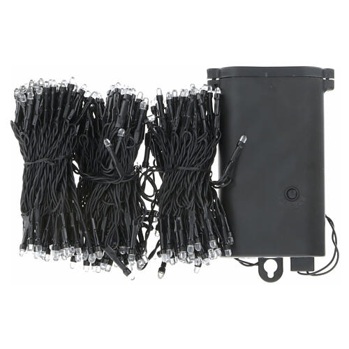 Lampki świąteczne, 240 LED Basic Twinkle, ciepła biel, 17,9m, na baterie, timer 6