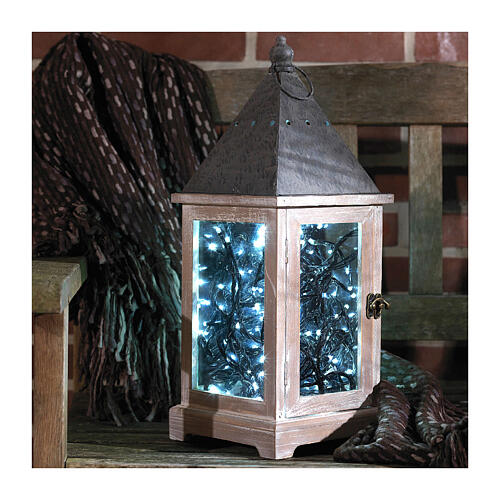 Lampki choinkowe, LED 240 Twinkle, zimna biel, 17,9 m, na baterie, 8 trybów, timer 3