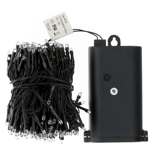 Lampki choinkowe, LED 240 Twinkle, zimna biel, 17,9 m, na baterie, 8 trybów, timer 6