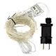 Waterfall string fairy lights for a 210 cm Christmas tree, 672 warm white microLED, 2.1 m silver wire, IN/OUTDOOR s9