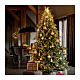 Luci natalizie a cascata 672 microled flashing bianco caldo filo nudo int est albero Natale 210 cm s4