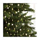 Luci natalizie a cascata 672 microled flashing bianco caldo filo nudo int est albero Natale 210 cm s5