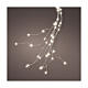 Cascata luminosa 672 micro LED branco quente intermitentes fio prateado para árvore de Natal de 210 cm int/ext s1