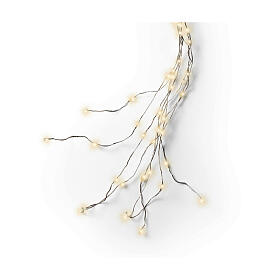 Cascading Christmas lights 672 microLEDs warm white flashing bare wire int ext Christmas tree 210 cm