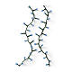 Guirlande lumineuse compact twinkle 22,5m 1000 LEDs bleus 8 fonctions pour sapin 200-300 cm int/ext s2