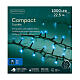 Catena 1000 LED blu compact twinkle 22,5 m alberi Natale 200-300cm int est 8 giochi di luce timer s3
