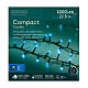 1000 blue LED compact twinkle chain 22.5 m Christmas trees 200-300cm int est 8 light effects timer s3