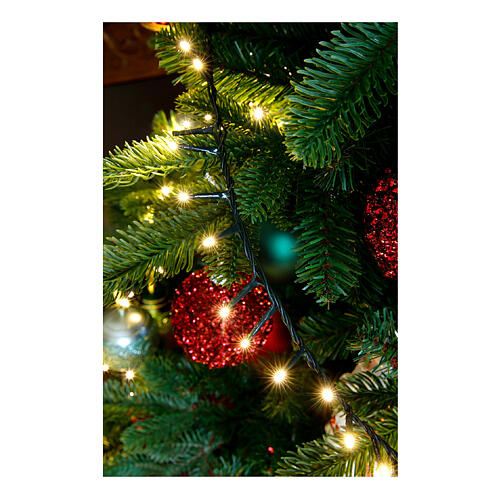 Luzes de Natal compact twinkle 1000 luzes LED branco quente 22,5 m 8 jogos para árvore de 200-300 cm int/ext 6
