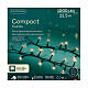 Luzes de Natal compact twinkle 1000 luzes LED branco quente 22,5 m 8 jogos para árvore de 200-300 cm int/ext s8