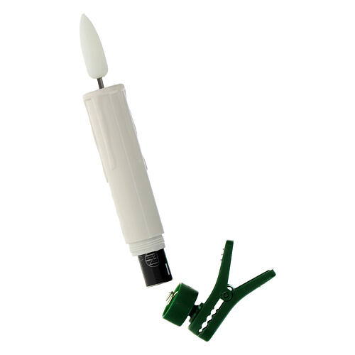 Baum-Kerzen mit Clip, batteriebetrieben, 10-teiliges Set, warmweiß, mit Fernbedienung 3