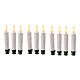 Set of 10 warm white LED candles, battery operated with remote control for indoor Christmas tree s1