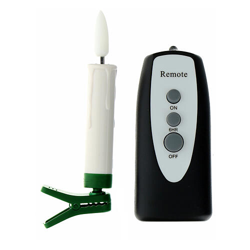 Set 10 bougies LED blanc chaud à piles avec télécommande pour sapin de Noël int 4