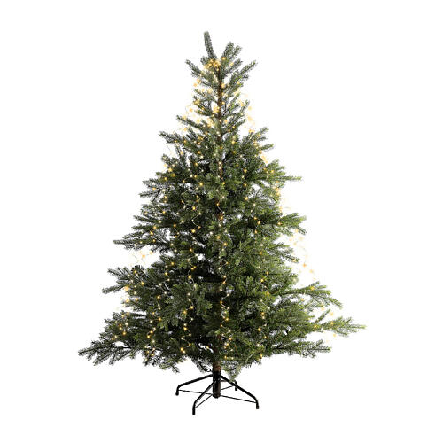 Cascata luminosa 832 micro LED branco quente fio dourado para árvore de Natal de 240 cm int/ext 3