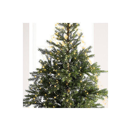 Cascata luminosa 832 micro LED branco quente fio dourado para árvore de Natal de 240 cm int/ext 4