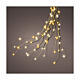Cascata luminosa 832 micro LED branco quente fio dourado para árvore de Natal de 240 cm int/ext s1