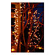 Cluster twinkle curtain of 480 warm white LED Christmas lights, 8 light plays, 6 light chains, 2 m long, in/outdoor s6