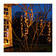 Cascata luci natalizie cluster twinkle 480 LED bianco caldo 8 giochi luce 6 catene luminose 2m int est s3