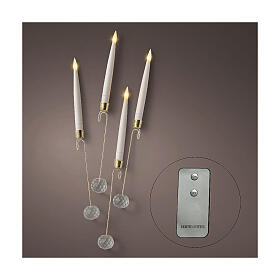 Set 10 velas decorativas 10 LED efecto llama para interior control remoto a batería