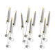 Set 10 velas decorativas 10 LED efecto llama para interior control remoto a batería s1
