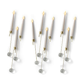 Zestaw 10 świec dekoracyjnych LED z efektem płomienia - do wnętrz, zdalne sterowanie, zasilanie bateryjne