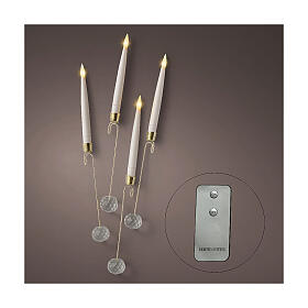 Set of 10 decorative candles 10 LED flame effect indoor battery remote control