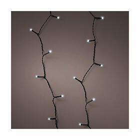 Basic twinkle Christmas lights of 27.5 m long, 368 cold white LED lights, battery operated, 8 light plays, IN/OUTDOOR