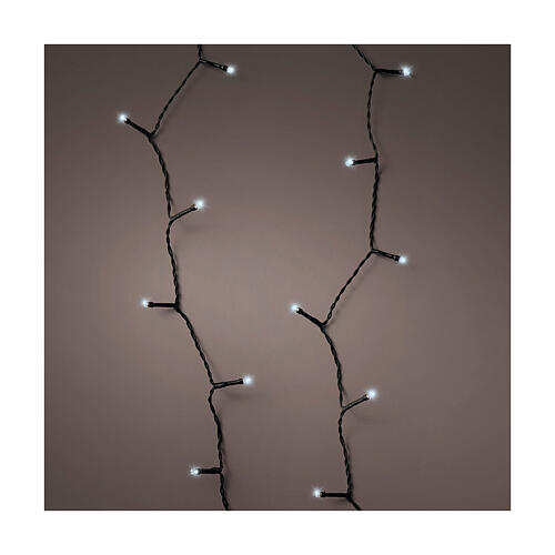 Luci di Natale 368 LED bianco ghiaccio basic twinkle 27,5 m a batteria 8 giochi di luce int est timer 1