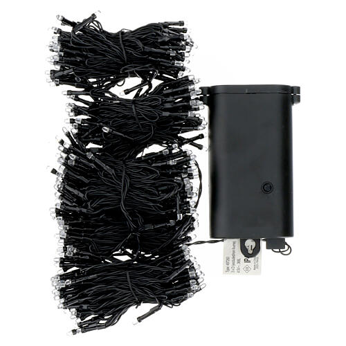 Lampki choinkowe 368 LED, biały zimny, 27,5 m, na baterie, 8 trybów, timer 6