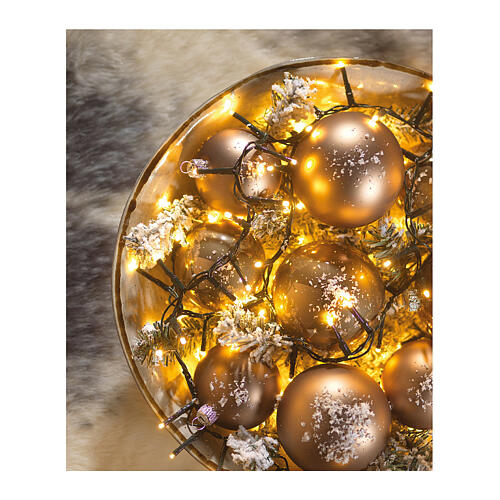 Christmas light chain 2000 led compact twinkle 45 m warm white int ext timer 8 light effects 3