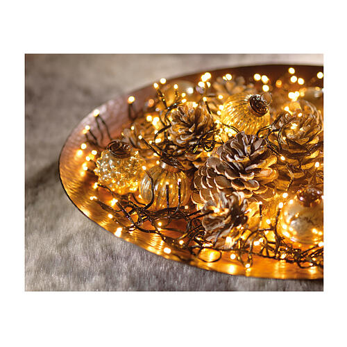 Lampki choinkowe 19 m, efekt cluster twinkle, 2040 LED, ciepła biel, 8 efektów, timer 3