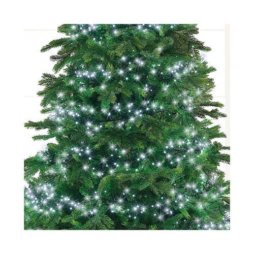 Lampki choinkowe 2040 LED, zimna biel, 19 m, efekt cluster twinkle, 8 trybów, timer 5