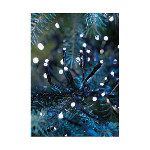 Lampki choinkowe 2040 LED, zimna biel, 19 m, efekt cluster twinkle, 8 trybów, timer 6