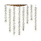 Cluster twinkle curtain of 1080 warm white LED Christmas lights, 8 light plays, 18 light chains, 2 m long, in/outdoor s2