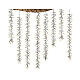 Waterfall Christmas lights warm white cluster twinkle 1080 LED 18 chains 8 light games int ext 2m s2