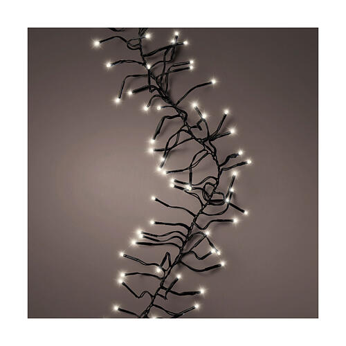 Cluster twinkle chain of 3000 warm white LED Christmas lights, 8 light plays, 28 m, in/outdoor 1