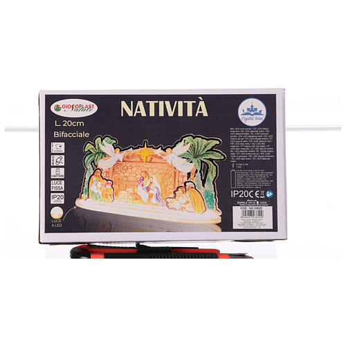 Natividad luminosa Crystal Tales luz 21 led pila int cable USB 15x20x10 cm 5