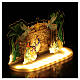 Nativité lumineuse Crystal Tales 21 LEDs à piles câble USB pour intérieur 15x20x10 cm s3