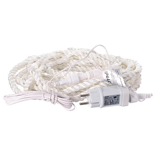 Corda bianca luminosa nylon 60 LED bianco caldo timer giochi di luce 5 m timer  7