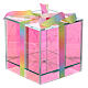 Gift pack of 25 battery-operated opalescent glass LEDs 15x15x15 cm crystal design internal only s4