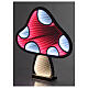 Cogumelo luminoso de Natal branco e vermelho 204 LEDs multicolores Infinity Light 45x45 cm interior/exterior s1