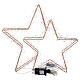 Double Christmas star with 135 LED lights, warm white, full flash, 16x18 in, indoor/outdoor s6