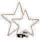 Doppia stella luminosa natalizia 135 led bianco caldo full flash 40x45 cm int est s6