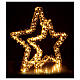 Double Christmas light star 135 warm white LEDs full flash 40x45 cm internal ext s2