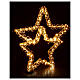 Double Christmas light star 135 warm white LEDs full flash 40x45 cm internal ext s5